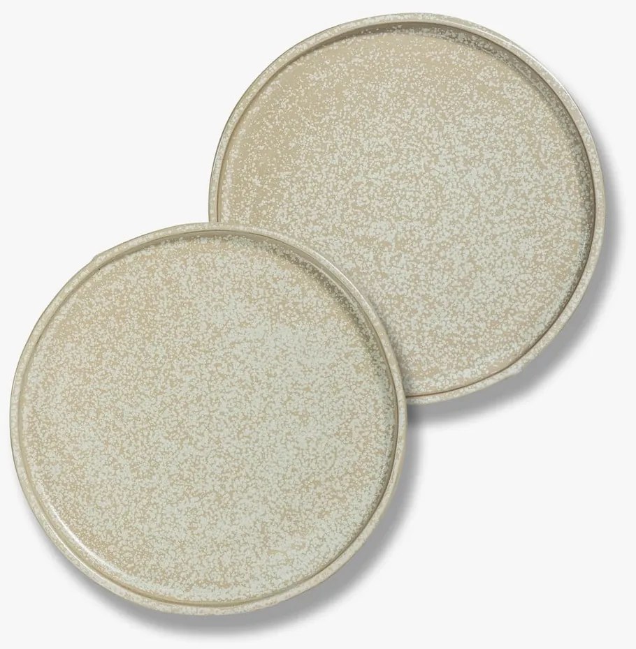 Beżowe kamienne talerze zestaw 2 szt. ø 20 cm Sand Grain – Mette Ditmer Denmark