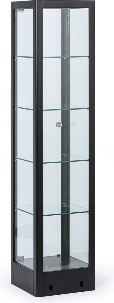 Witryna szklana, 1800 × 400 × 400 mm, czarna