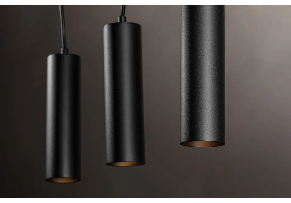 Czarna lampa wisząca z metalowym kloszem Tresos II – GTV