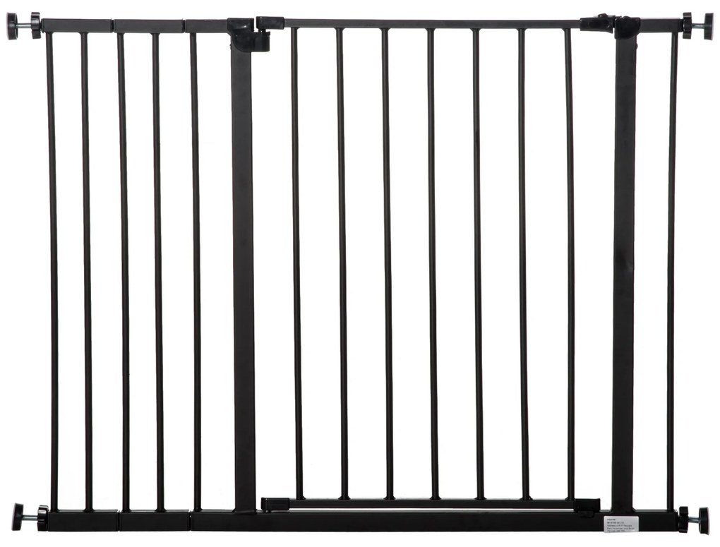 PawHut Regulowane zabezpieczenie dla psów, montaż zaciskowy, stal, 76-107 x 76 cm, czarne