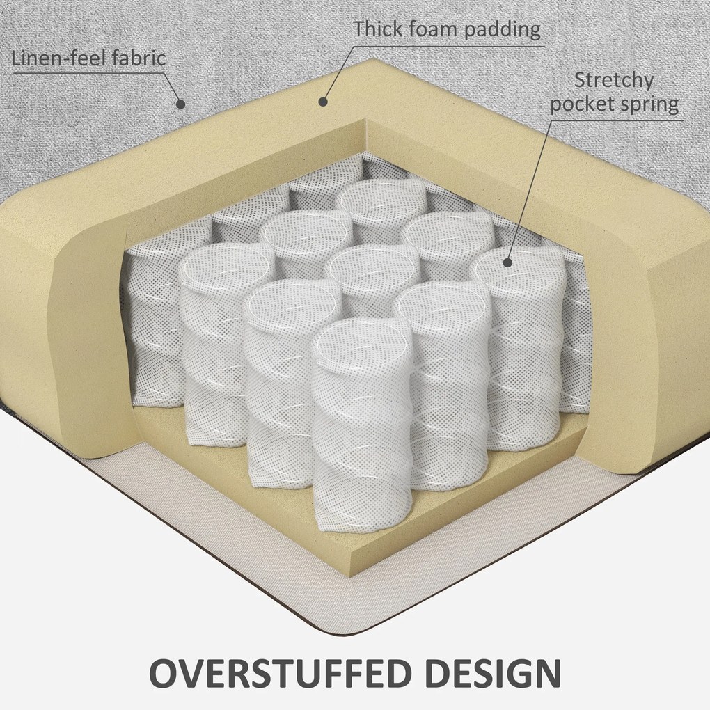 HOMCOM Fotel masujący z funkcją wstawania dla seniorów 8 punktów wibracji 2 kieszenie uchwyt na napoje szary 90x101x107 cm | Aosom PL
