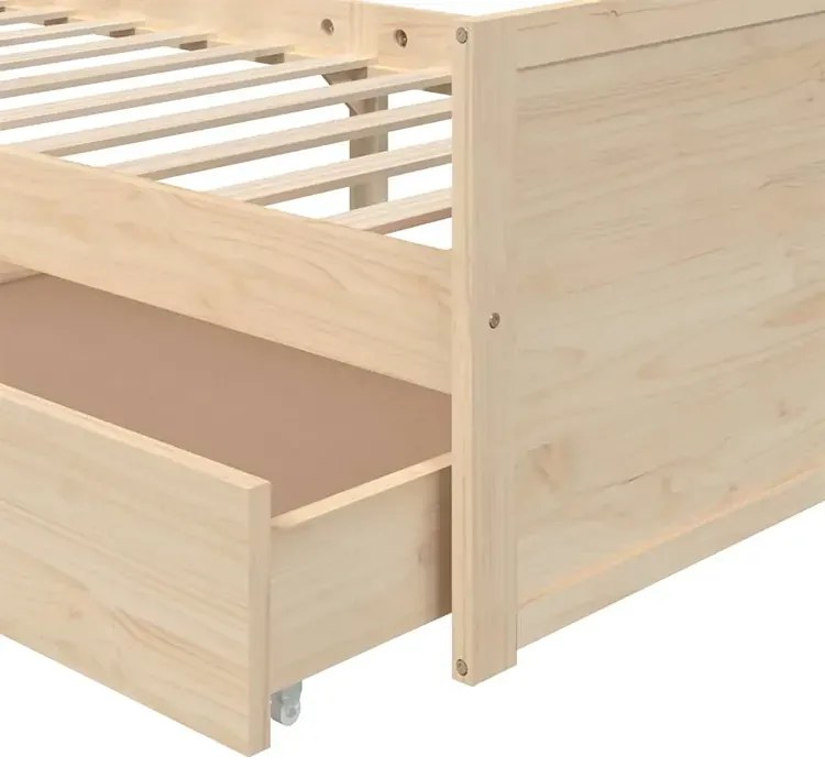 Sosnowe Pojedyncze Łóżko Z Szufladami 90X200 D9-D43