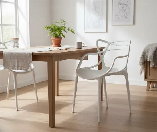 Białe nowoczesne krzesło do stołu M0-R20