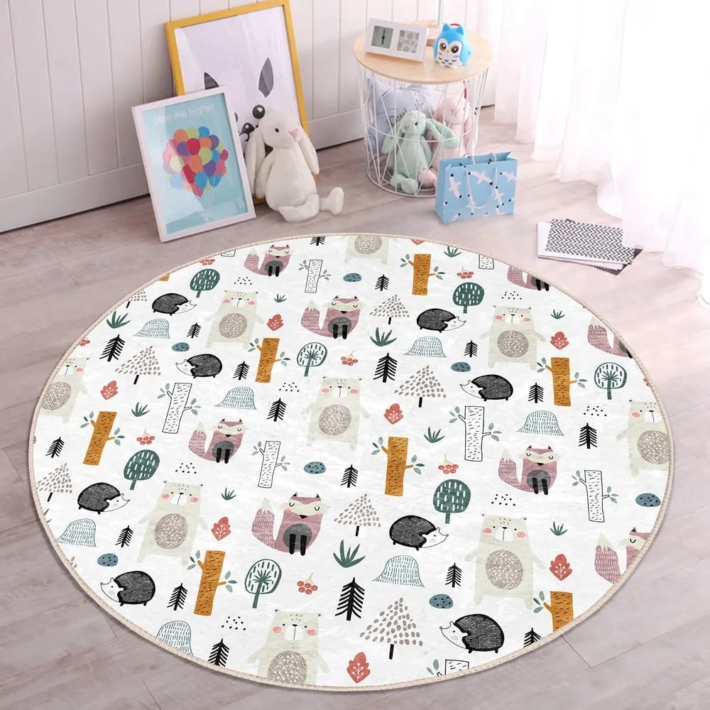 Biały dywan dziecięcy ø 80 cm Comfort – Mila Home