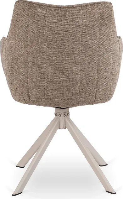 Zestaw Stół Rozkładany VERONA 160-240 cm Biały Marmur/Kaszmir i 4 Krzesła ASPEN 2 Beżowe