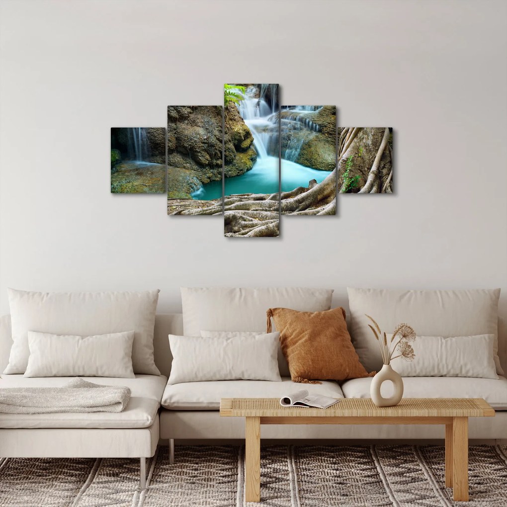 Obraz - Rzeka z wodospadami (125x70 cm)