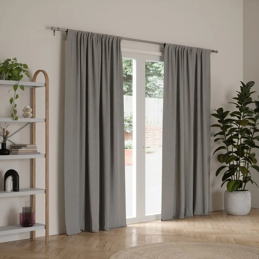 Stalowy regulowany karnisz w kolorze srebra 168 - 305 cm Cleo – Umbra