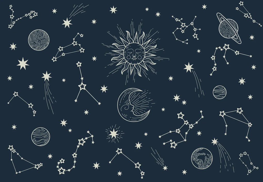 Fototapeta - Ciemna kontelacja (196x136 cm)