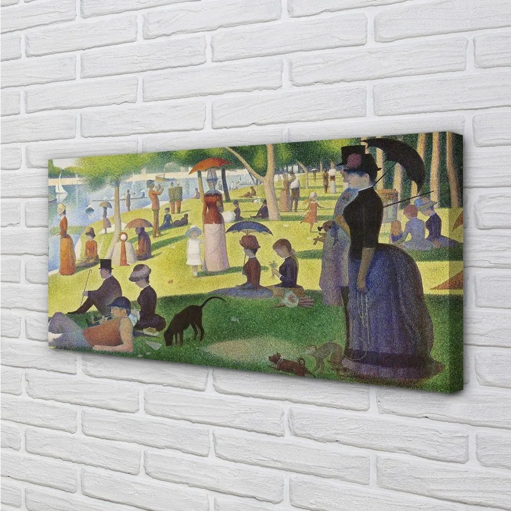 Zdjęcie na płótnie Niedzielne popołudnie na wyspie Grande Jatte - Georges Seurat