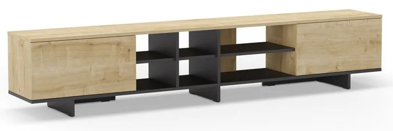 Szafka pod TV w dekorze dębu 230x44 cm Cequoia – Marckeric