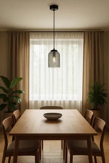Wisząca lampa z podłużnym szklanym kloszem grafitowa T7-L25