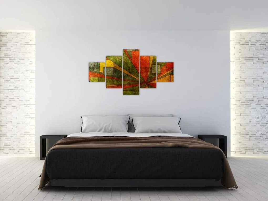 Obraz abstrakcji geometrycznej (125x70 cm)