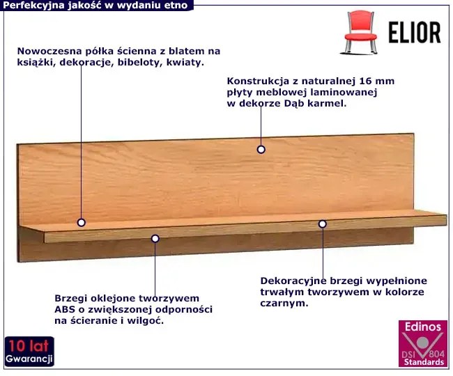 Półka Ścienna Na Dekoracje Adelos 9X