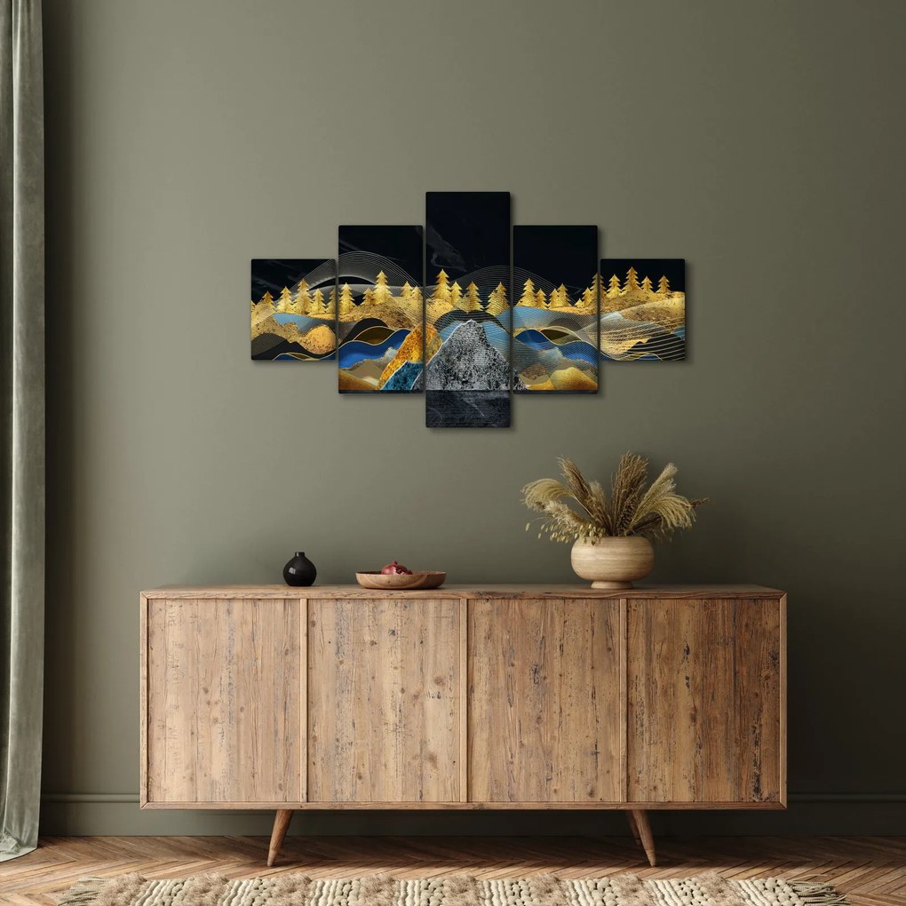 Obraz - Złote Góry (125x70 cm)