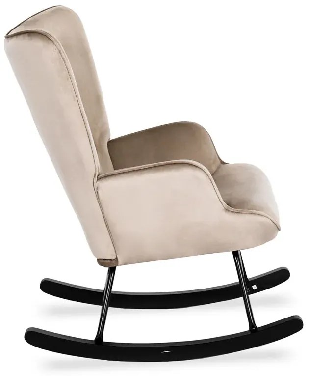 Beżowy bujany fotel wypoczynkowy S1-Z44