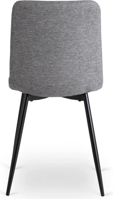 Zestaw Stół Okrągły Rozkładany HARRY 102-142 cm Dąb Artisan/Czarny i 6 Krzeseł Tapicerowanych ROBIN 2 Szarych Nowoczesnych