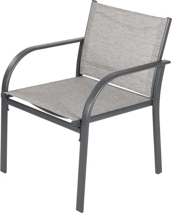 Zestaw ogrodowy LOUNGE z fotelami, ławką i stolikiem, szary