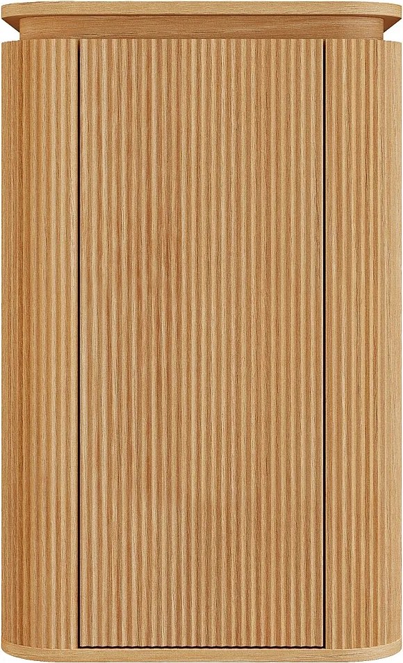 Słupek łazienkowy podwieszany z drewna jesionowego - Naturalny jasny - 80 cm - LILIKO