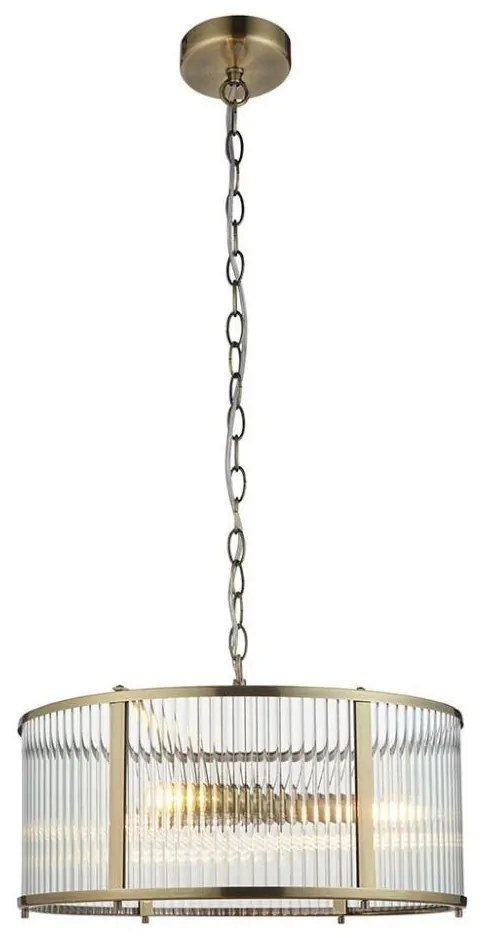 Endon 106282 - Żyrandol na łańcuchu RIDGETON 3xE14/6W/230V mosiężny