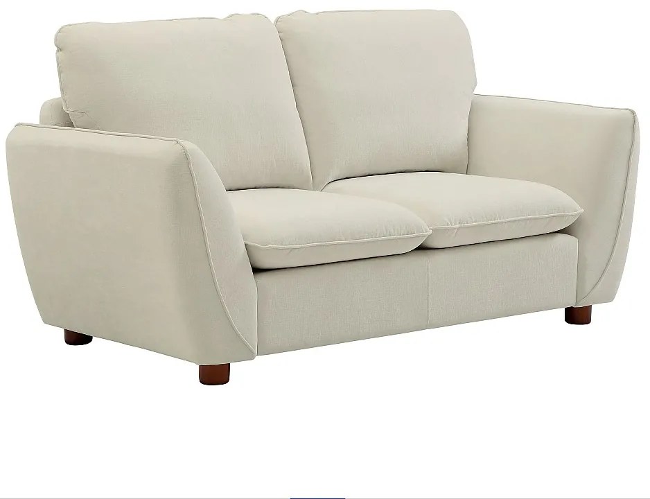 Kanapa  2-osobowa z tkaniny w kolorze złamanej bieli MENARDIA