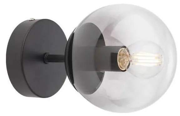 Redo 01-2175 - Kinkiet SEMIA 1xE14/28W/230V czarny/przydymiony