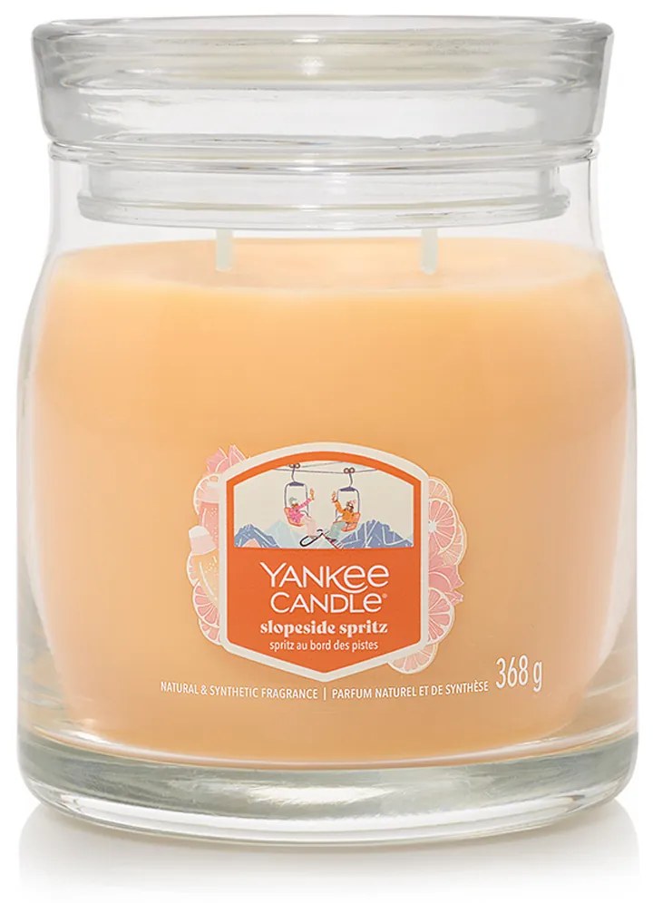 Yankee Candle świeca zapachowa Signature w szklanym słoiku średnia Slopeside Spritz, 368 g, S