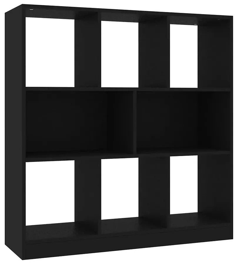 Czarny klasyczny regał z półkami - Nero 4X