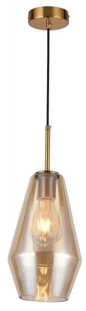 Lampa wisząca w kolorze złota z metalowo-szklanym kloszem ø 17 cm Lime – GTV