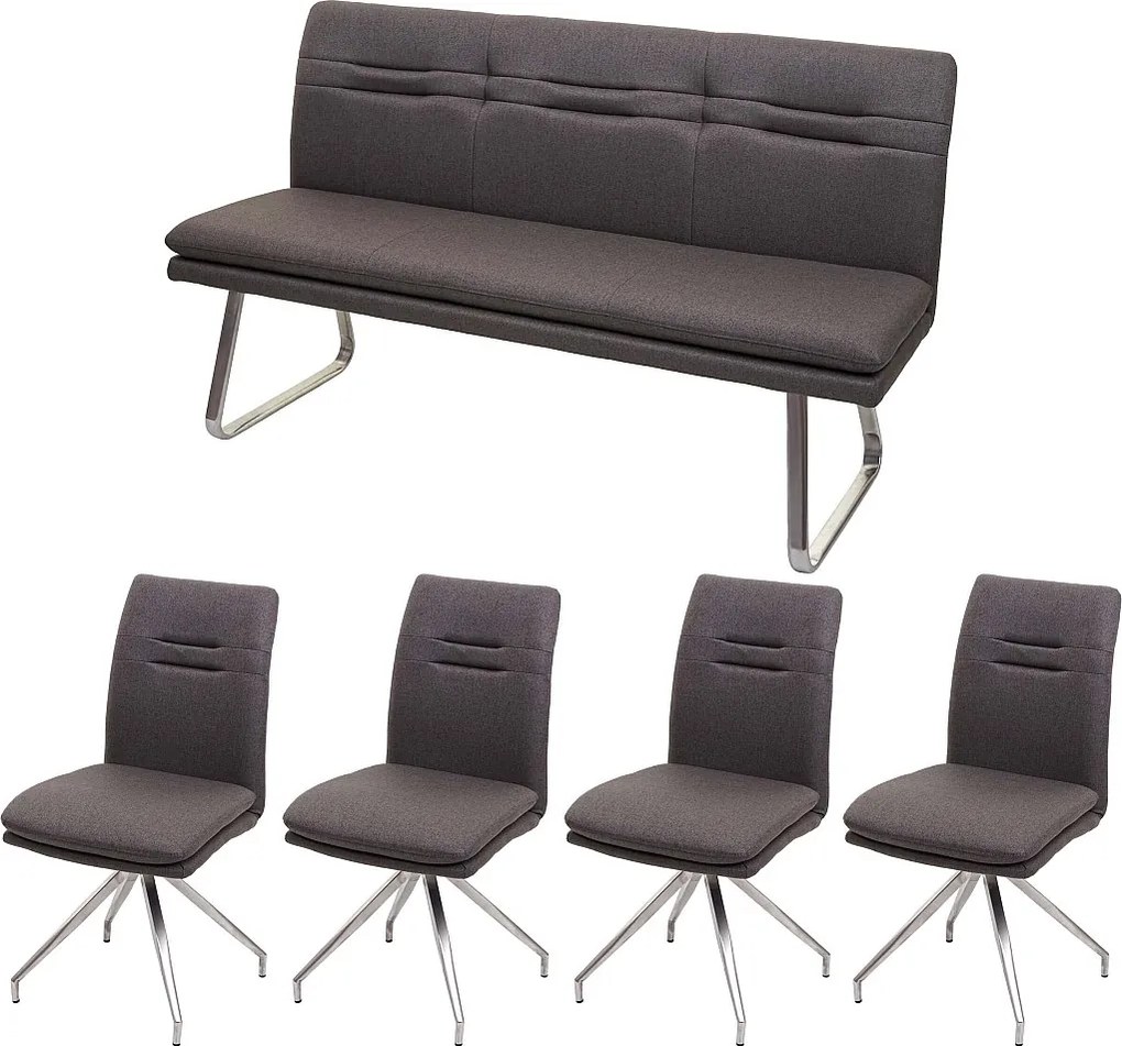Zestaw do jadalni MCW-H70,  szaro-brązowy 160 cm