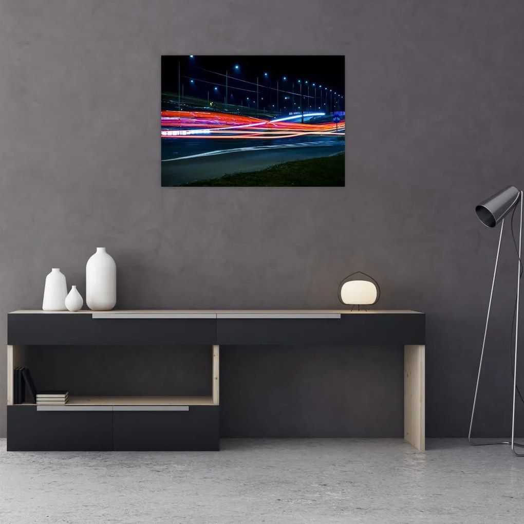 Obraz miasto nocą (70x50 cm)