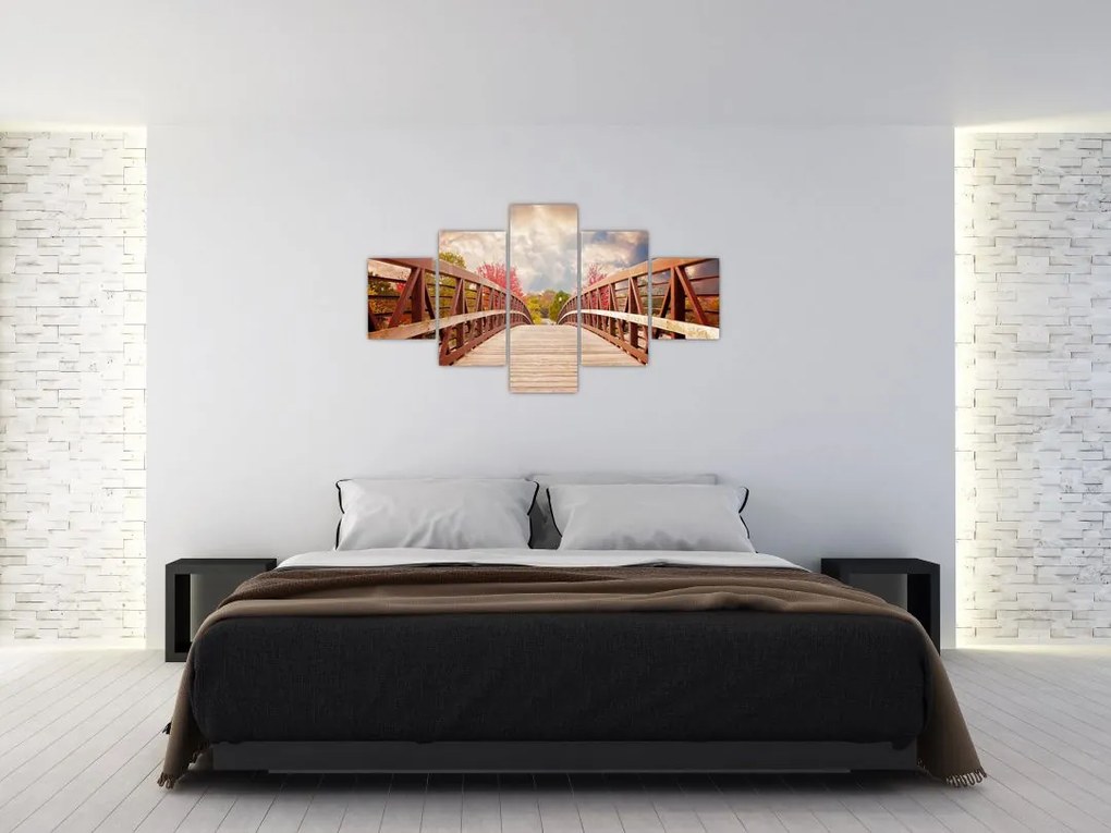 Obraz - drewniany most (125x70 cm)