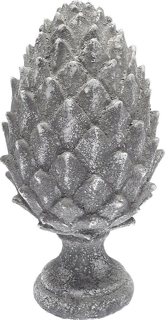 Figurka dekoracyjna Pinecone Grey 15x15x30 cm