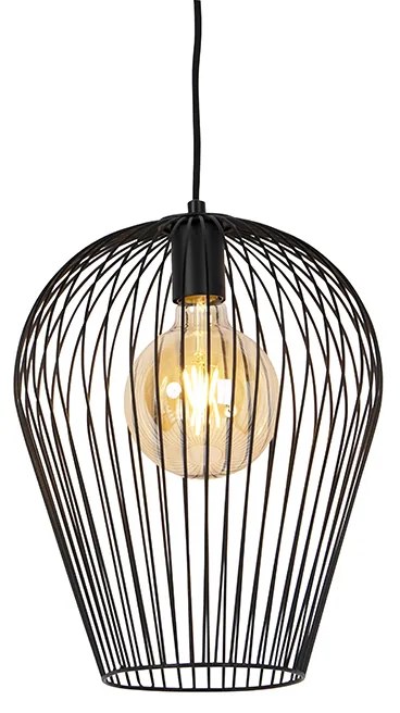 Designerska lampa wisząca czarna - Wire ArioDesignerski Oswietlenie wewnetrzne