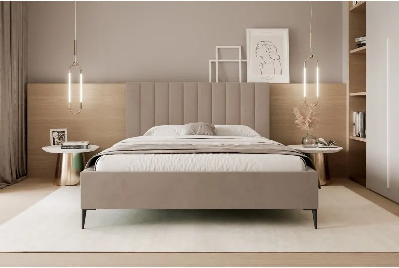 Łóżko Mona Slim III 120 Tkanina ABRIAMO 03 stelaż metalowy