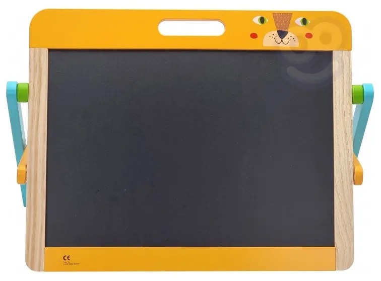 Tooky toy tablica edukacyjna 2w1 magnetyczna kredowa dla dzieci magnesy gąbka 6 el.
