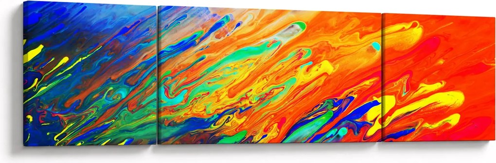 Obraz - Kolorowa abstrakcja (170x50 cm)
