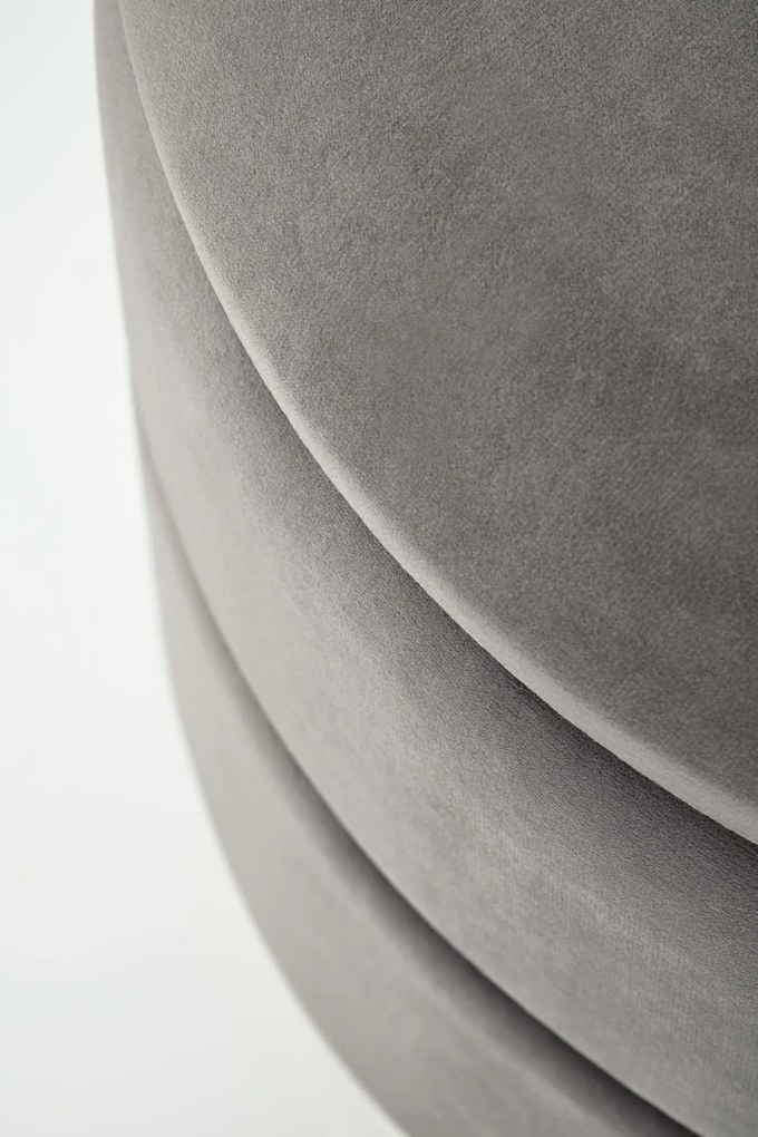 MINTY pufa ze schowkiem popielaty złoty chrom elegancka nowoczesna wygodna