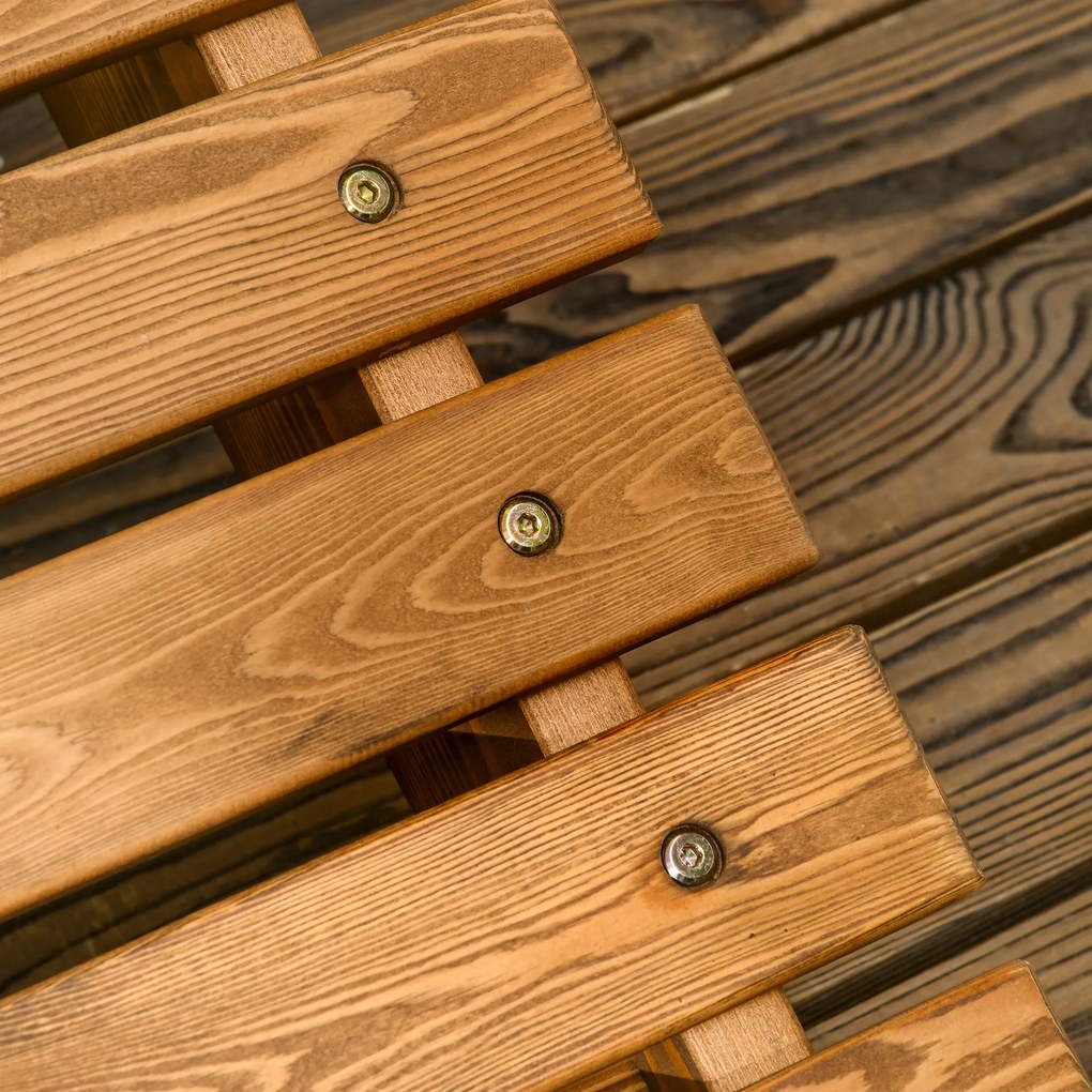Outsunny leżak leżak, leżak ogrodowy na basen, balkon teak
