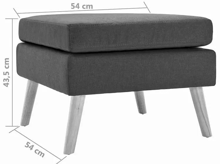 Ciemnoszara Tapicerowana Pufa W3-E61