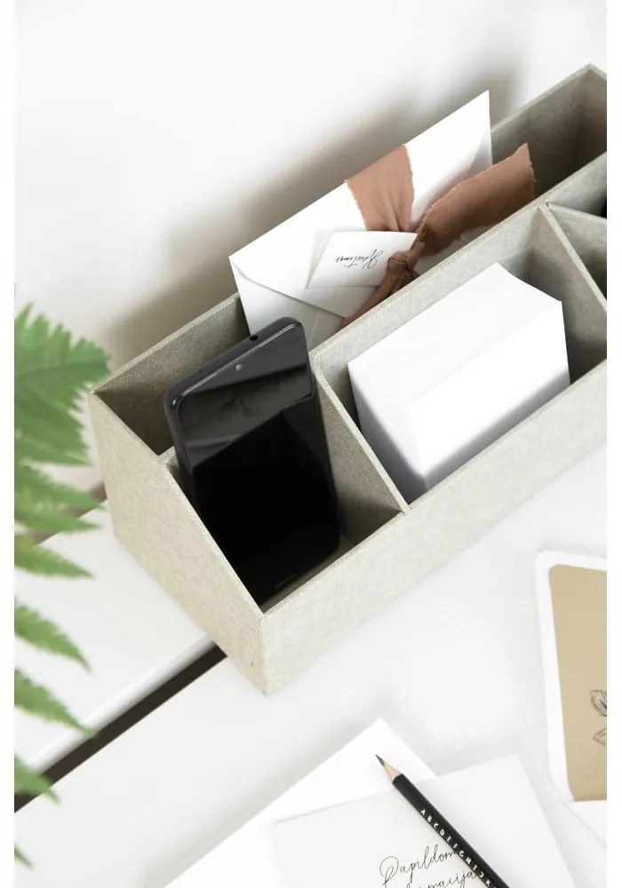 Kartonowy organizer na artykuły papiernicze Elisa Canvas Paper Laminate – Bigso