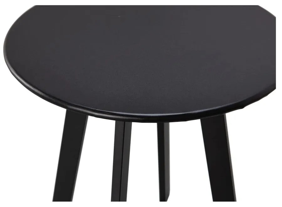 Czarny stolik ogrodowy WOOOD Fer, ø 40 cm