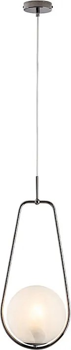 Lampa wisząca Afrodite z czarnego chromowanego żelaza 1 lampa z kulą dm.20 159 Ø24 BL286-S1-NR