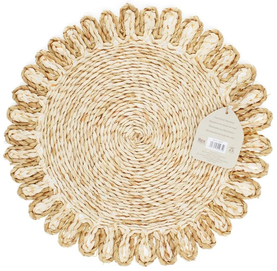 Mata stołowa z liści kukurydzy ø 38 cm Corn Husk – Rex London
