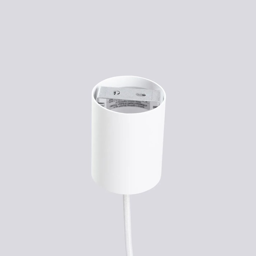 Lampa wisząca HALO 1 biała ryflowana SOLLUX  LIGHTING