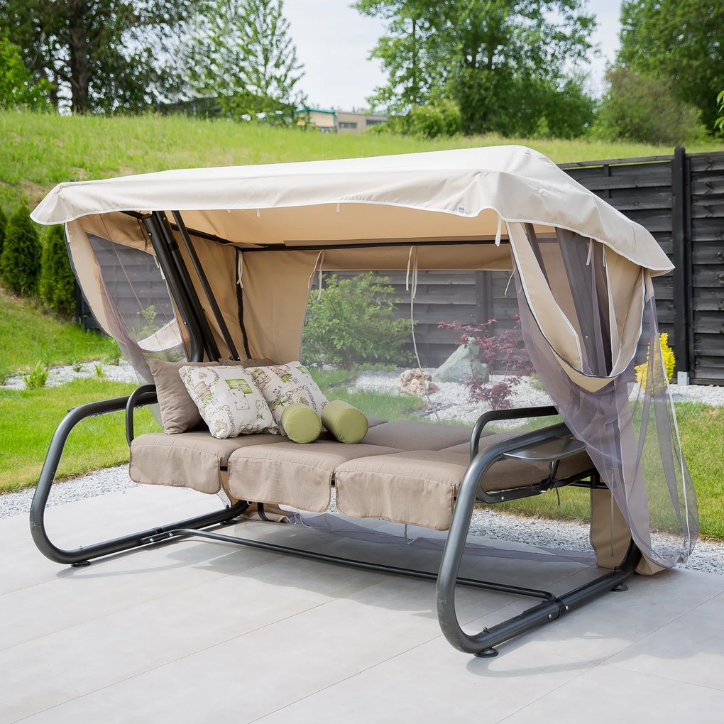 Huśtawka ogrodowa z moskitierą Venezia Lux D022-04EB PATIO