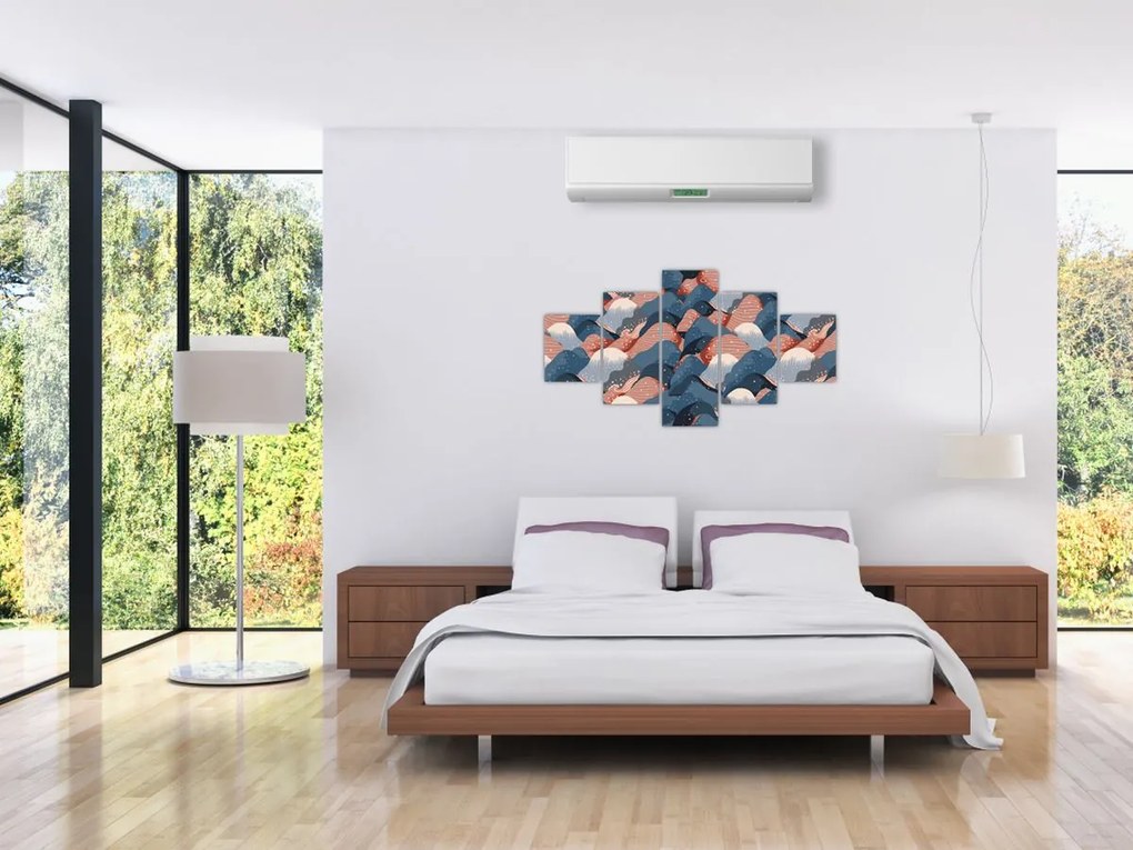 Obraz - Fale i wzgórza (125x70 cm)