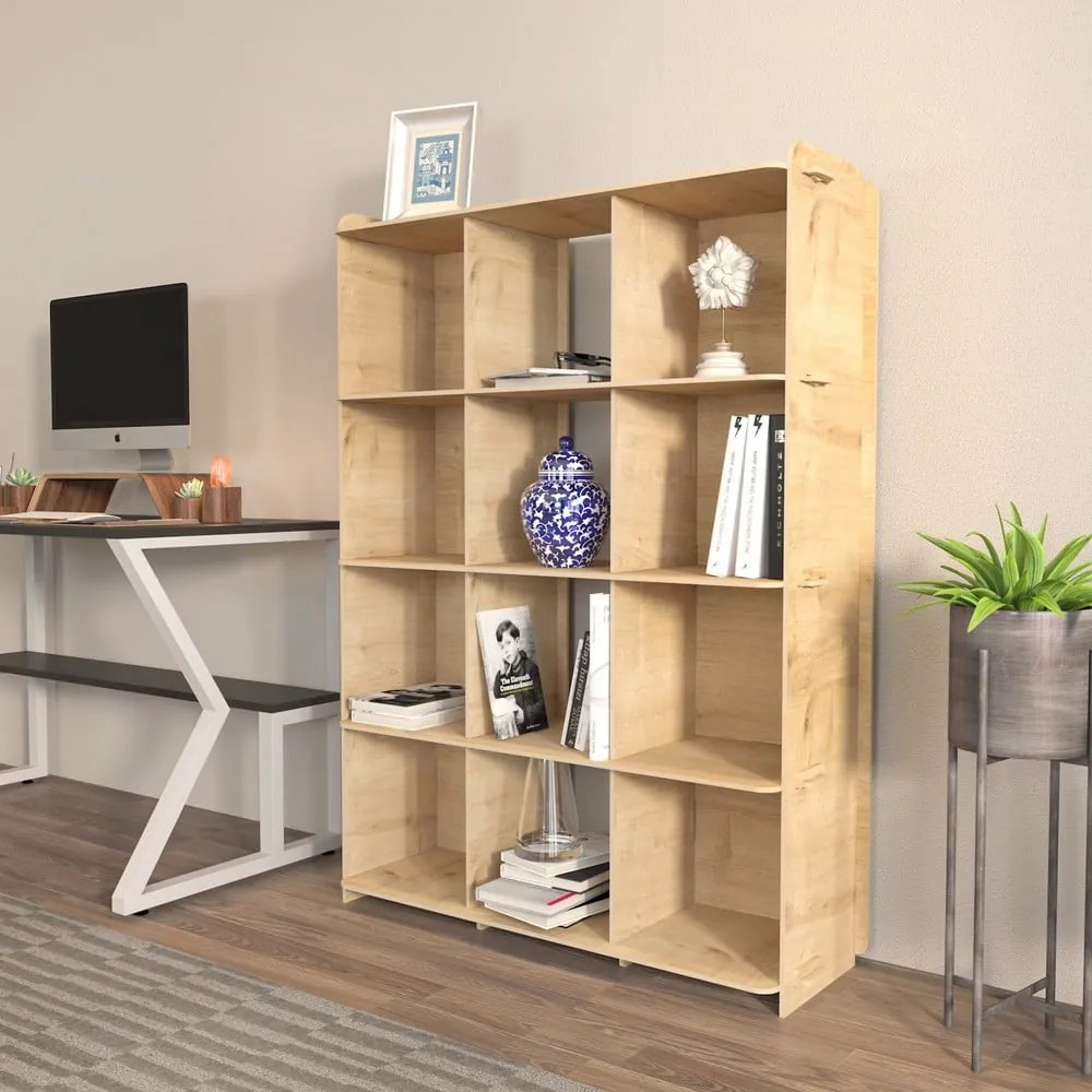Regał w dekorze dębu 92,5x132 cm Zimba – Kalune Design