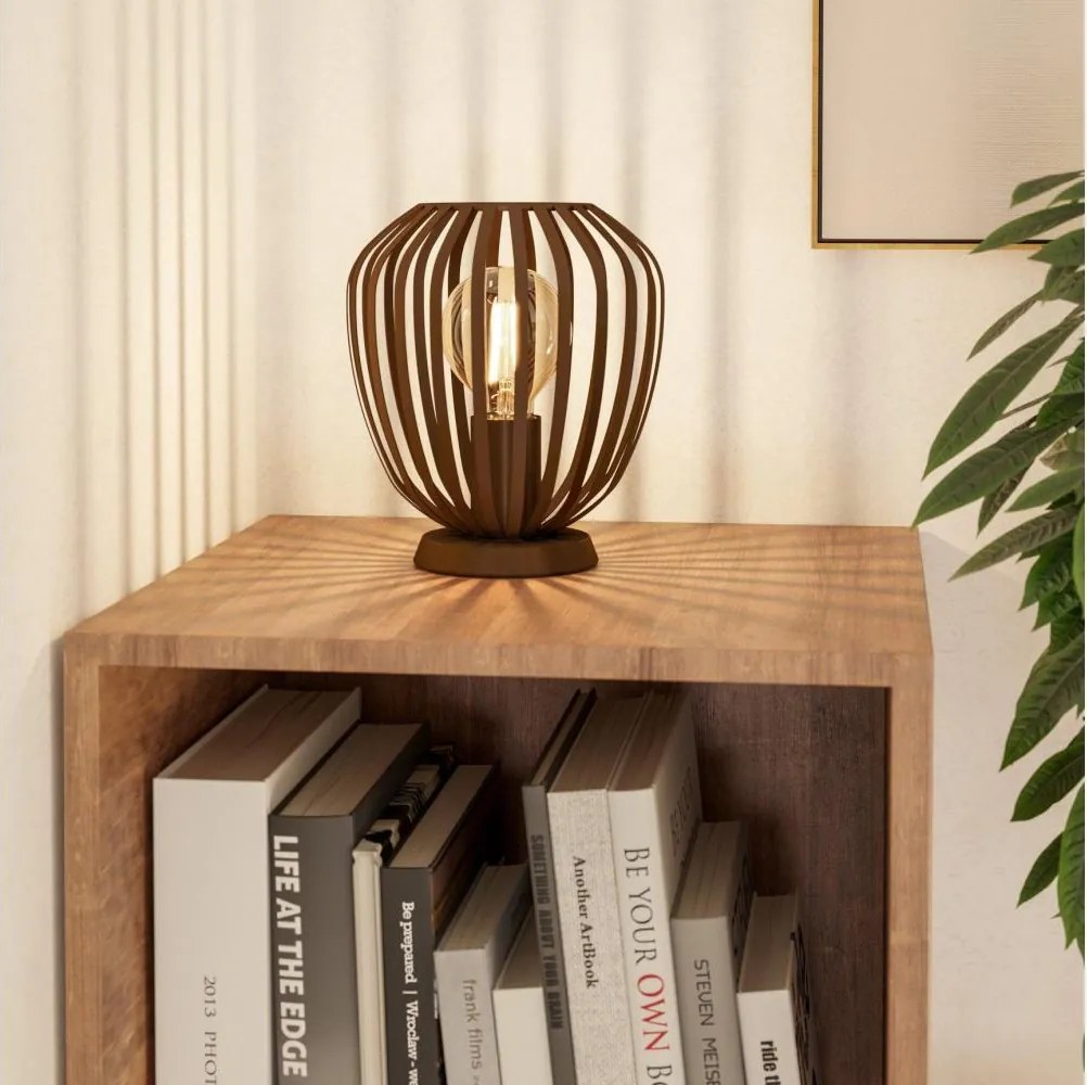 Eglo 901099 - Lampa stołowa ESPINAL 1xE27/40W/230V brązowa