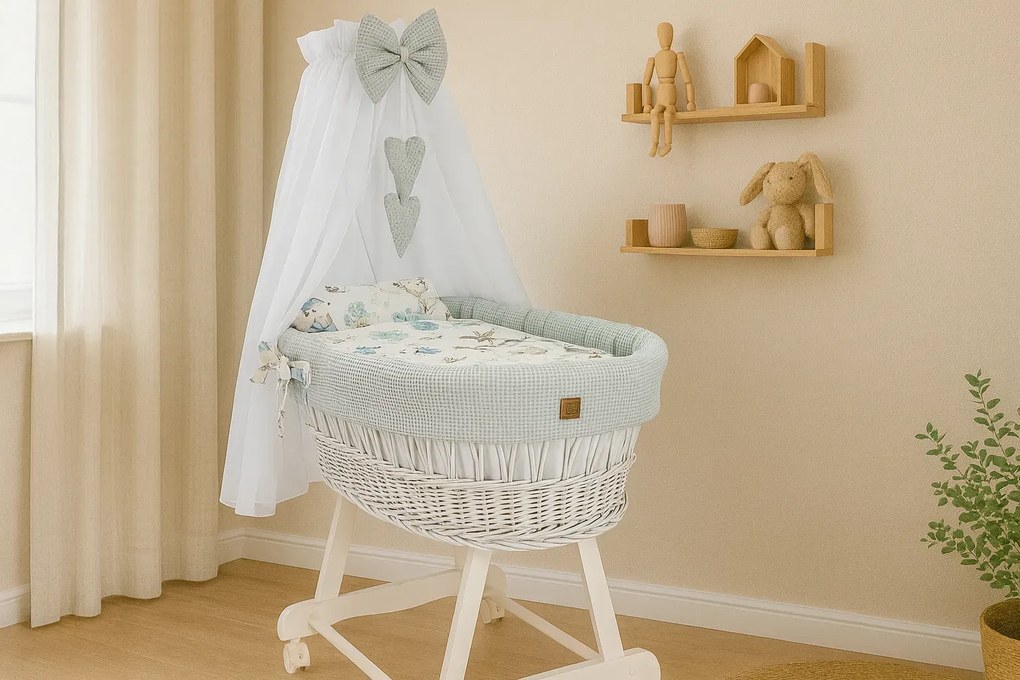 Szary zestaw kosz z baldachimem D6-C60