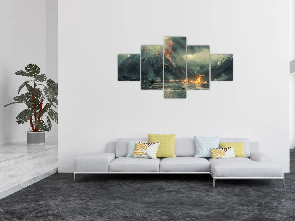Obraz - Erupcja wulkanu (125x70 cm)